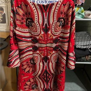 Red Paisley Women's Dress